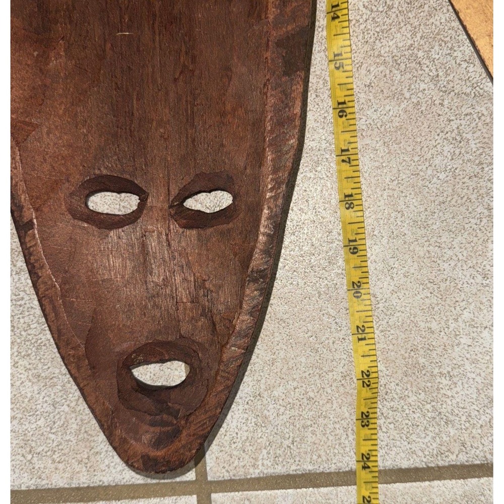 5* VTG HAND CARVED WOOD AFRICAN TRIBAL MASK GHANA LOT Bundle - Picture 4 of 10